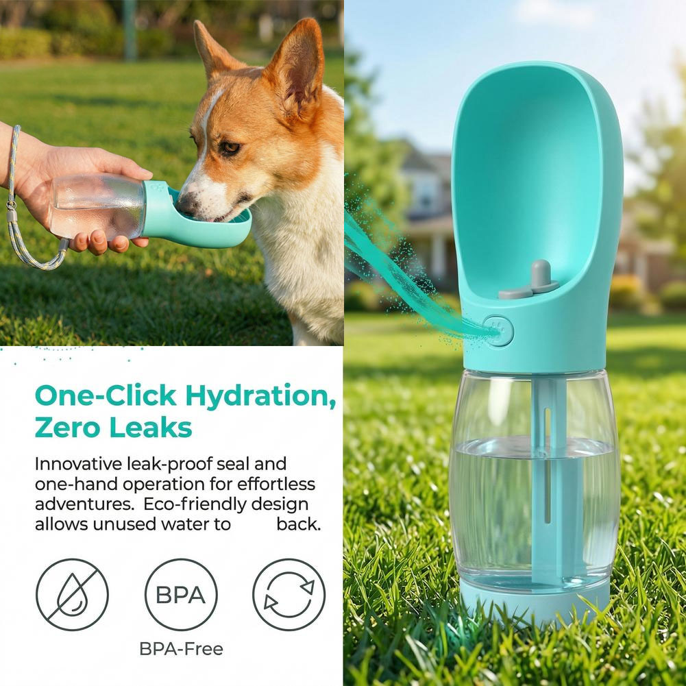 Pet Supplies Hours - Botella de Agua Portátil para Perros,
