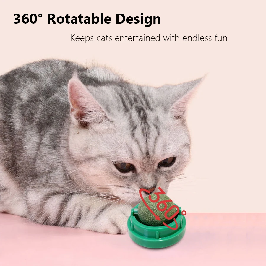 Bola giratoria de menta con hi - Catnip Toys reseña y precio