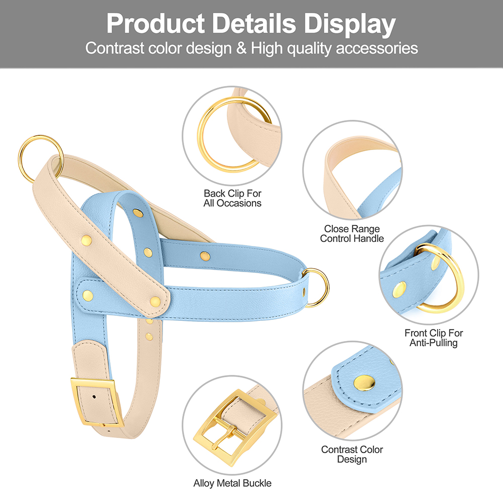 Arnés de cuero sin tirones par - No Pull Dog Harness reseña y precio